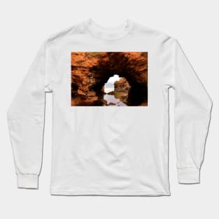 The Grotto Coastal Rock Formation Long Sleeve T-Shirt